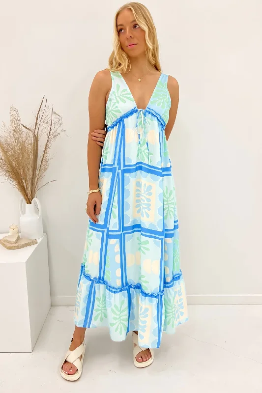 Hadden Maxi Dress Blue