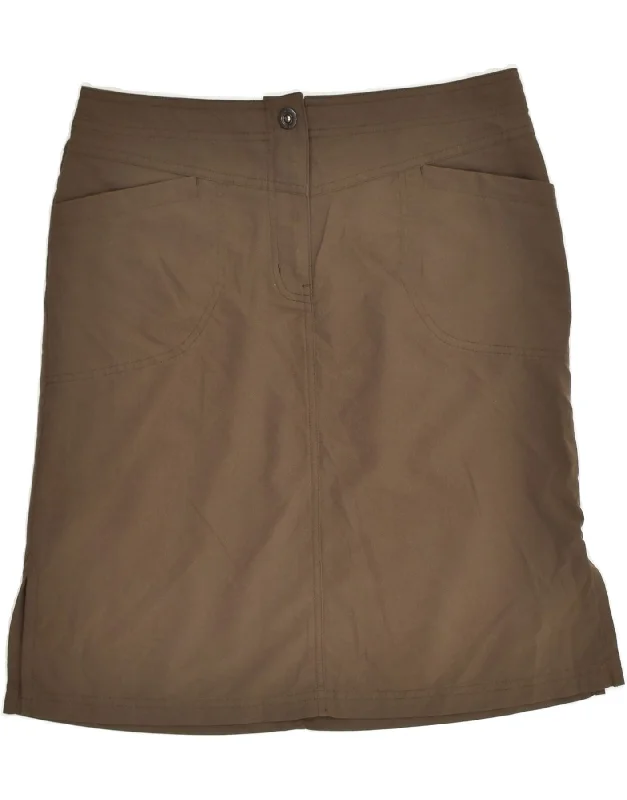 MOUNTAIN EQUIPMENT Womens Straight Skirt US 6 Medium W32 Brown Polyester