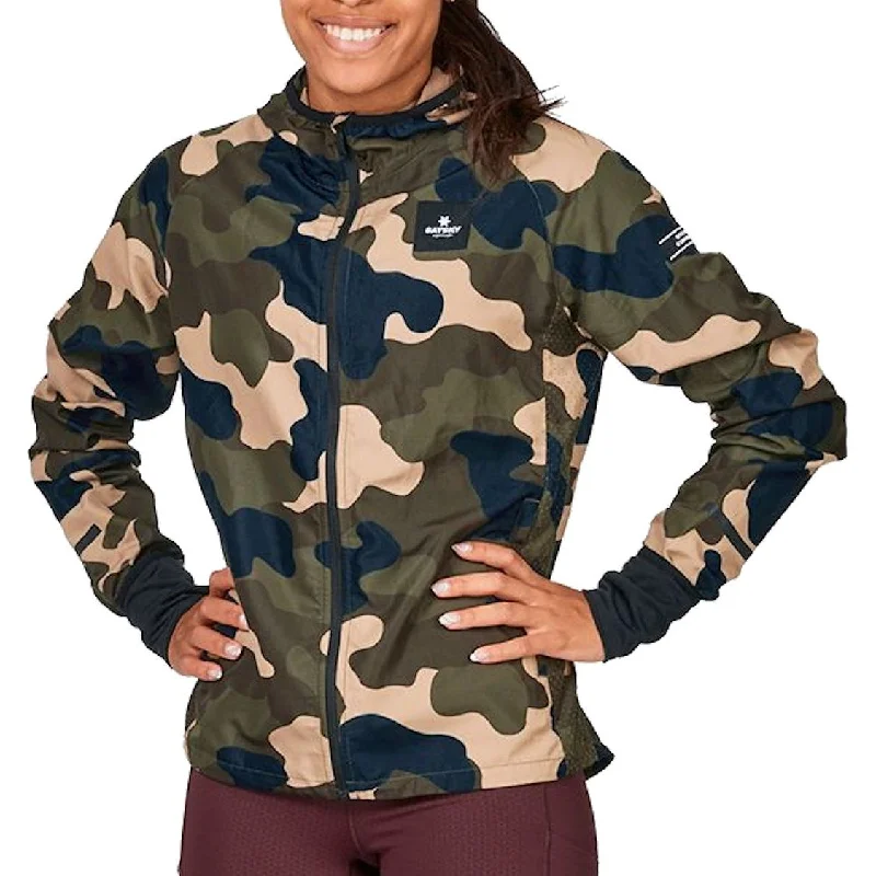 SAYSKY Camo Pace Womens Running Jacket - Green