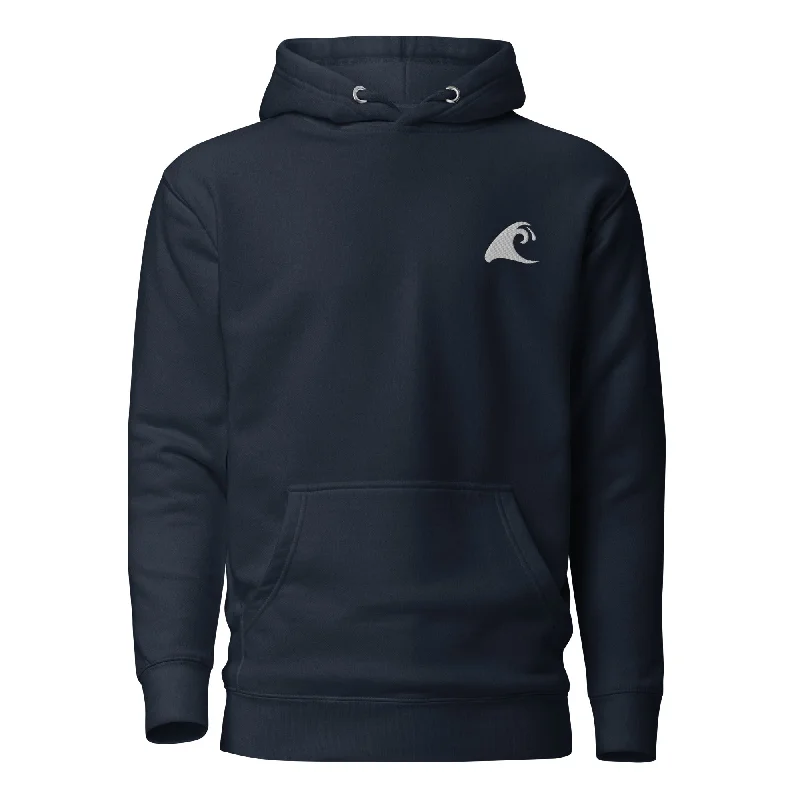 Extremely Stoked Epic Wave Logo on Navy Blue Unisex Hoodie