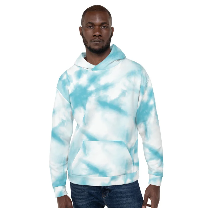 Light Blue Tie Dye Unisex Hoodie