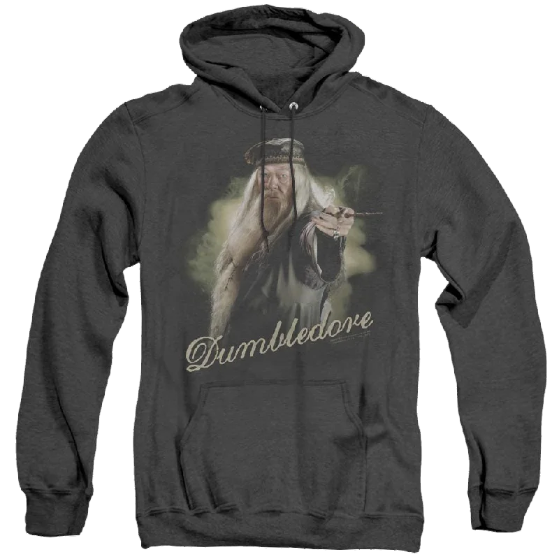 Harry Potter Dumbledore Wand - Heather Pullover Hoodie Zipper Front Cardigan