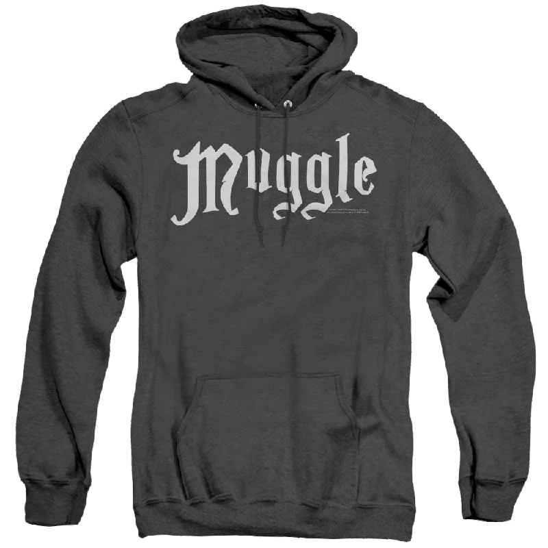 Harry Potter Muggle - Heather Pullover Hoodie Cap Sleeve Casual