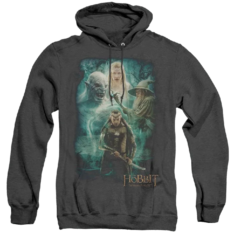 Hobbit Movie Trilogy, The Elronds Crew - Heather Pullover Hoodie Long Bell Sleeve