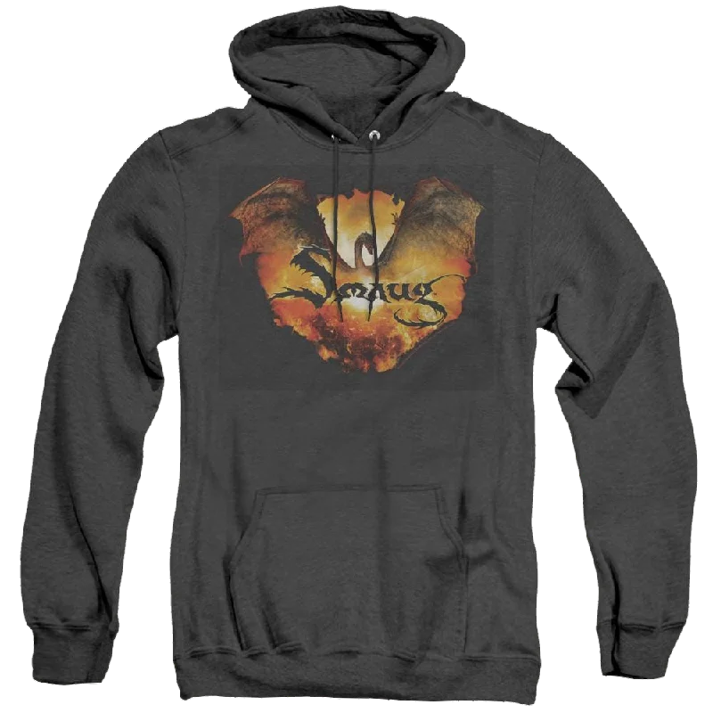 Hobbit Movie Trilogy, The Reign In Flame - Heather Pullover Hoodie Flutter Sleeve Feminine