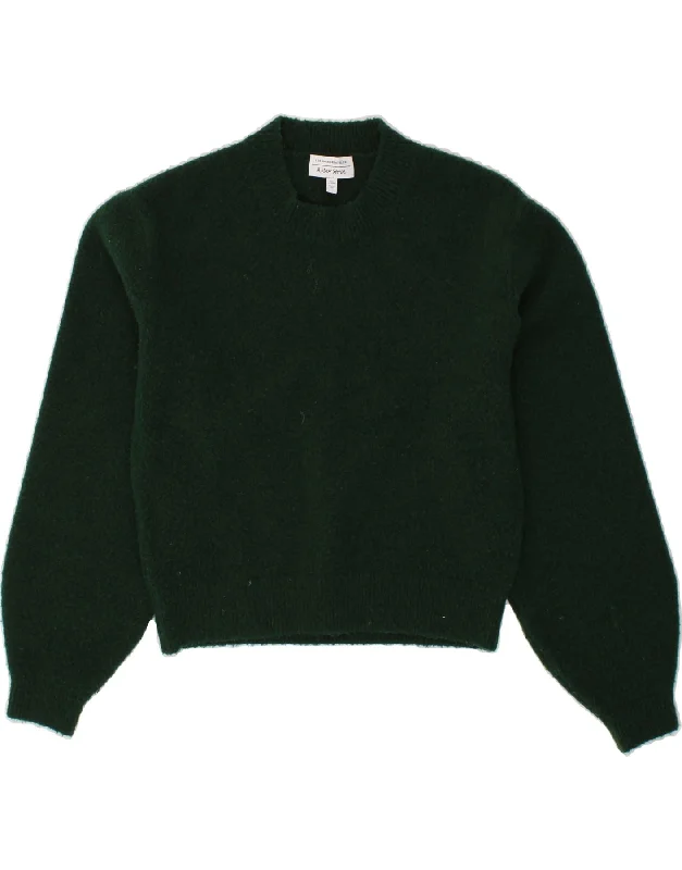 & OTHER STORIES Womens Crop Crew Neck Jumper Sweater UK 10 Small Green