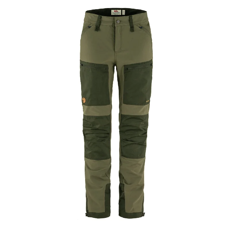 Fjallraven Womens Keb Agile Trousers Reg Leg Laurel Green / Deep Forest