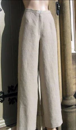 Ladies Fine Linen Zip Trousers (was £59.99) Trousers Vintage Classic